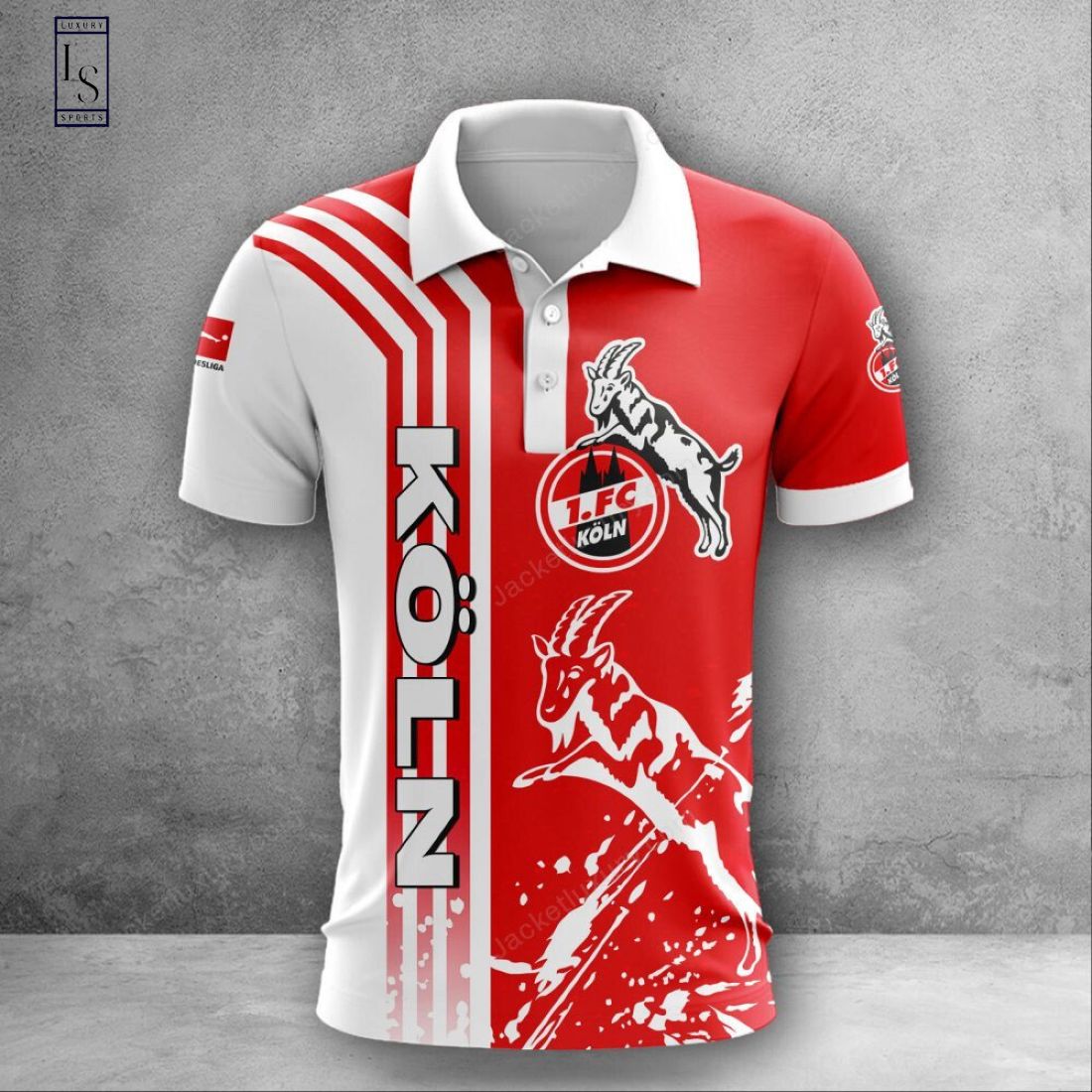 FC Koln 3D Bundesliga Polo Shirt Luxury & Sports Store