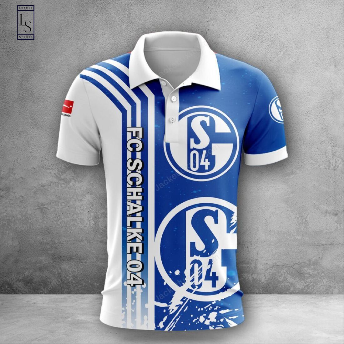 FC Schalke 04 3D Bundesliga Polo Shirt Luxury & Sports Store