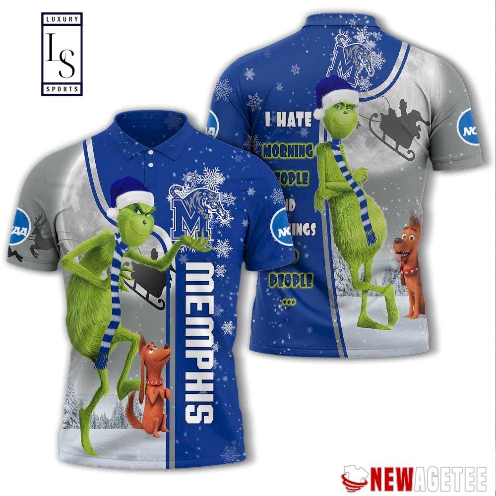 Grinch Stole Memphis Tigers in Christmas Polo Shirt