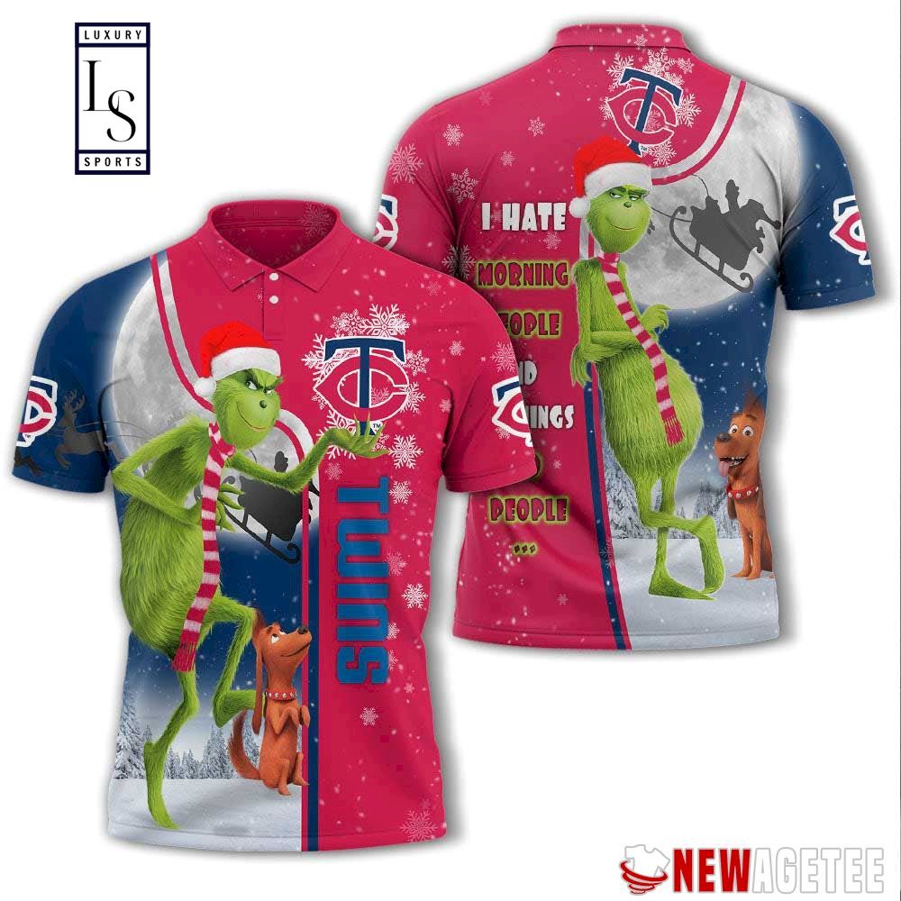 Grinch Stole Minnesota Twins in Christmas Polo Shirt