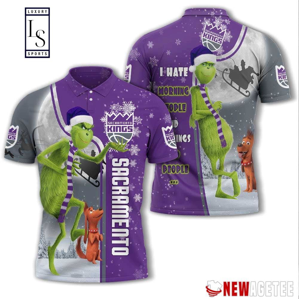 Grinch Stole Sacramento Kings in Christmas Polo Shirt