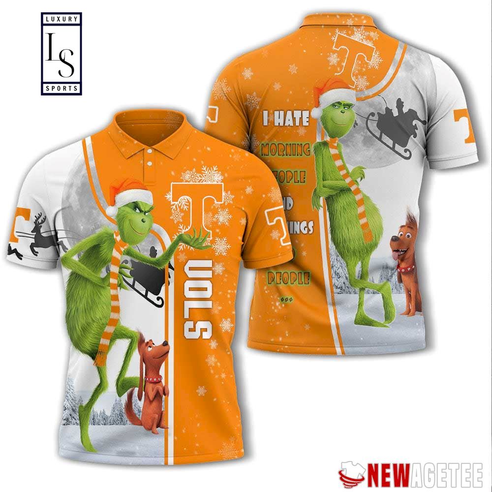 Grinch Stole Tennessee Volunteers in Christmas Polo Shirt