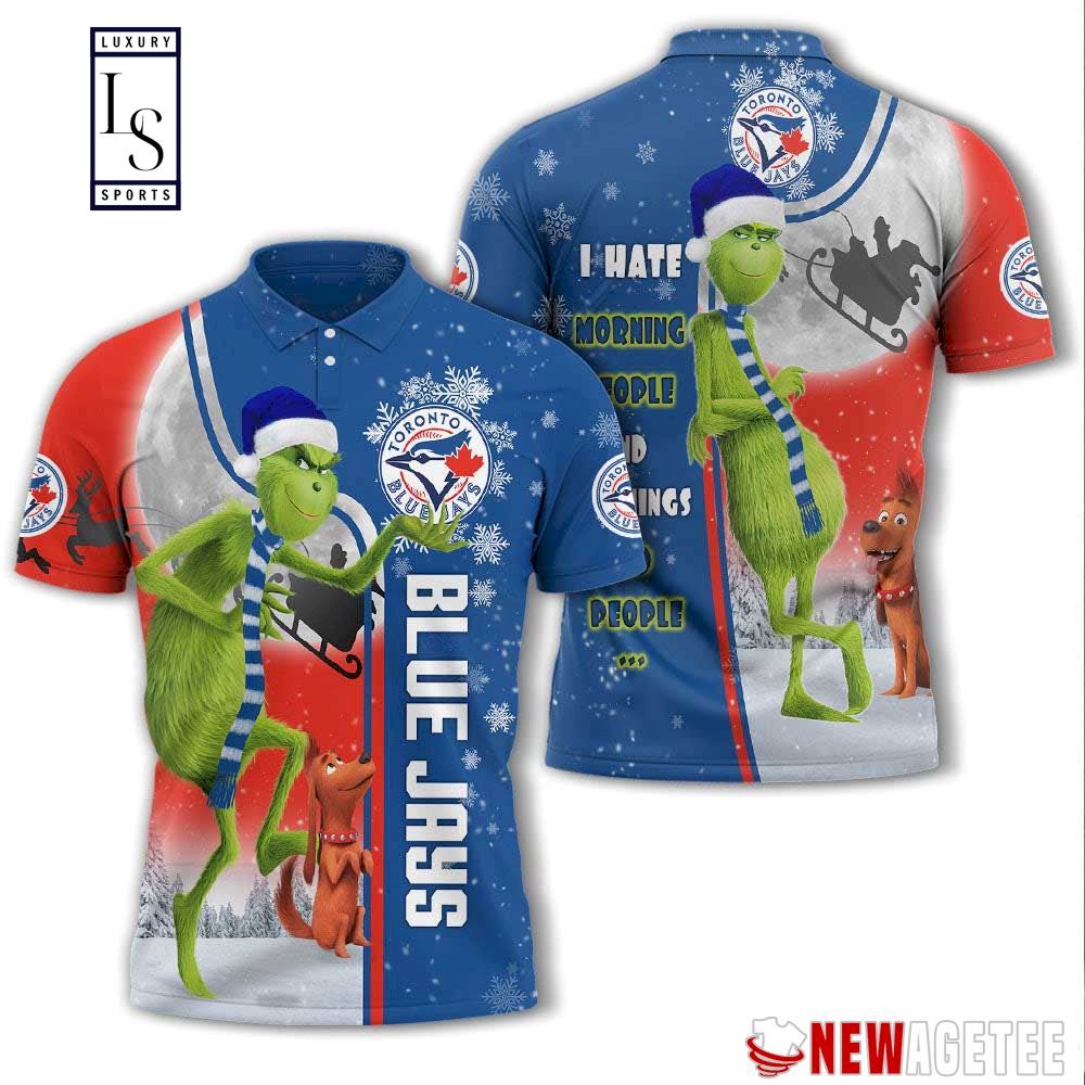 Grinch Stole Toronto Blue Jays in Christmas Polo Shirt