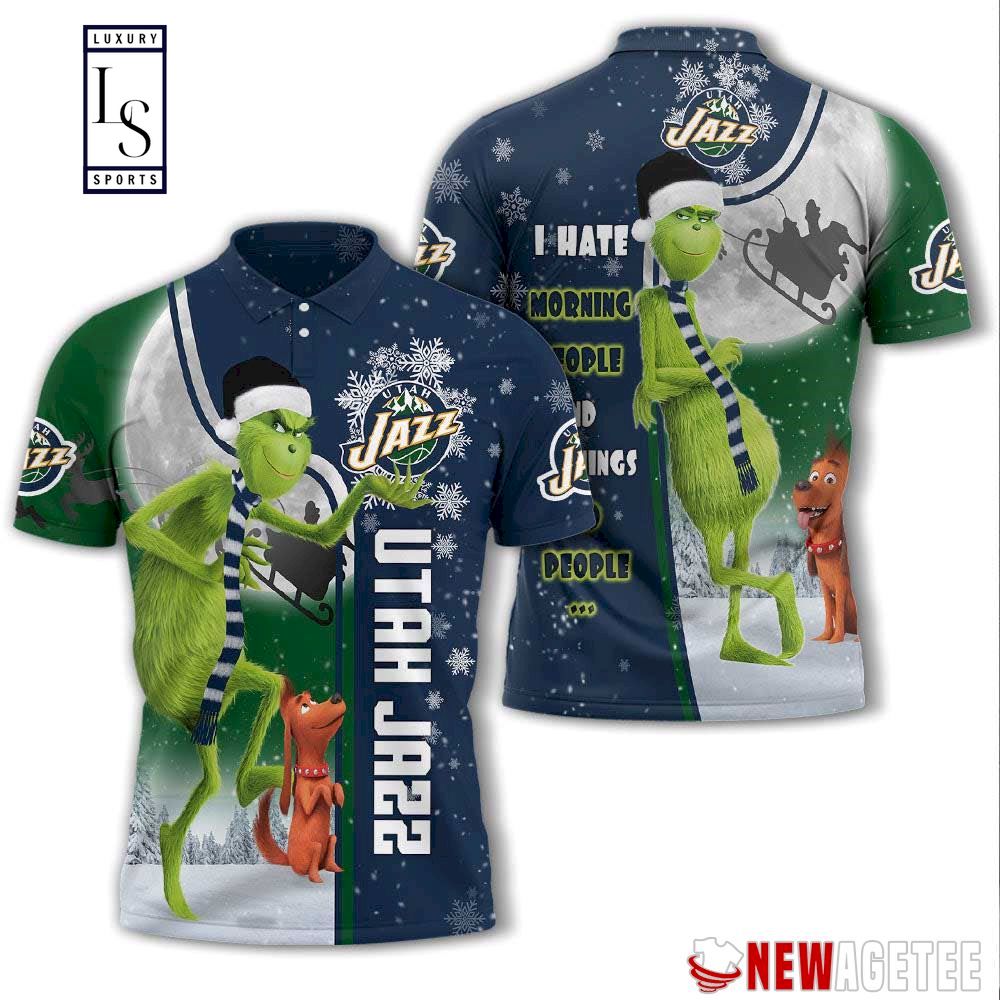 Grinch Stole Utah Jazz in Christmas Polo Shirt