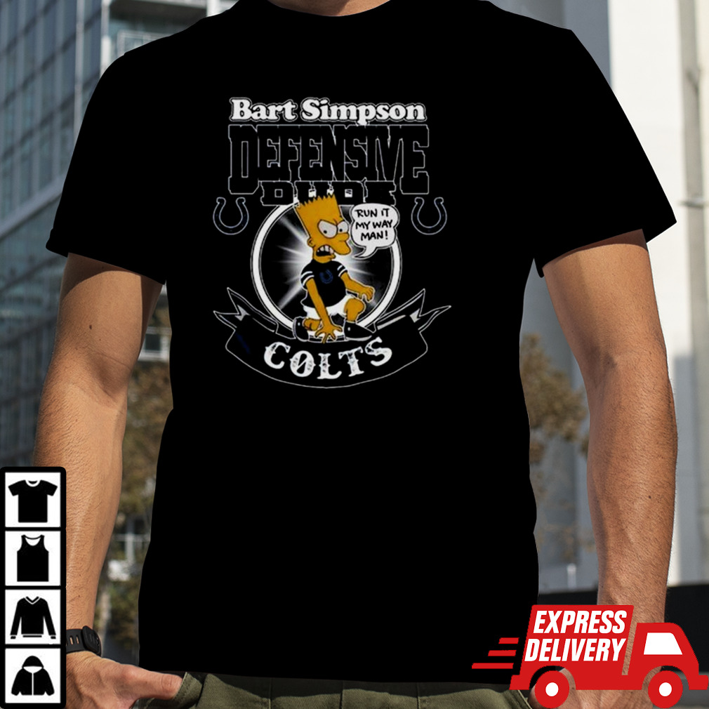 Indianapolis Colts Nfl Bart Simpson Defensive Dude 2024 T-shirt