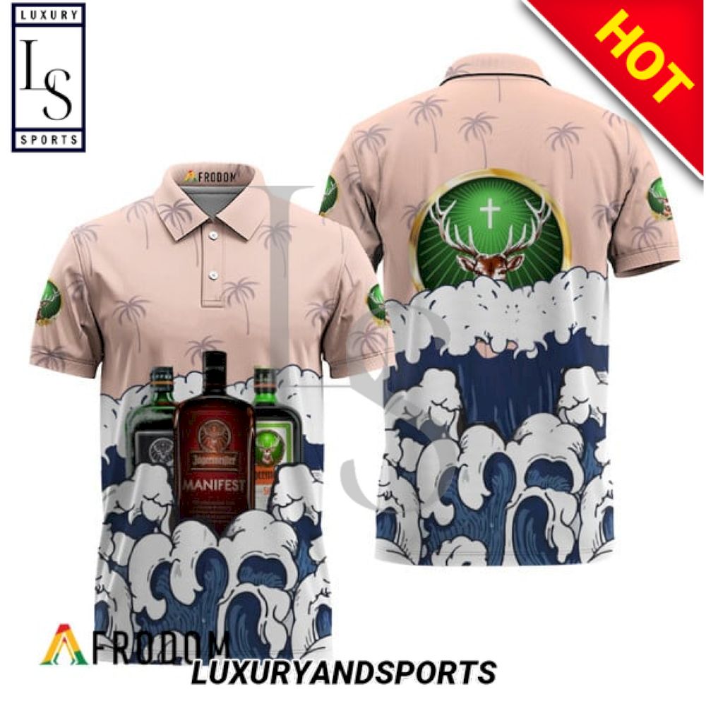 Jagermeister The Great Wave off Kanagawa Polo Shirt