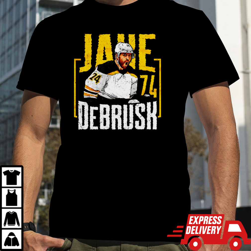 Jake DeBrusk Boston hockey player name shirt