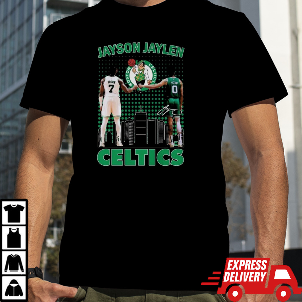 Jayson Tatum And Jaylen Brown Boston Celtics Basketball Signature 2024 T-shirt