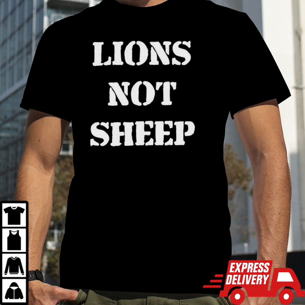 Julian Edelman Wearing Lions Not Sheep Shirt