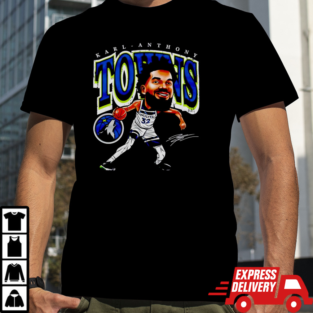 Karl-Anthony Towns Minnesota Timberwolves cartoon shirt