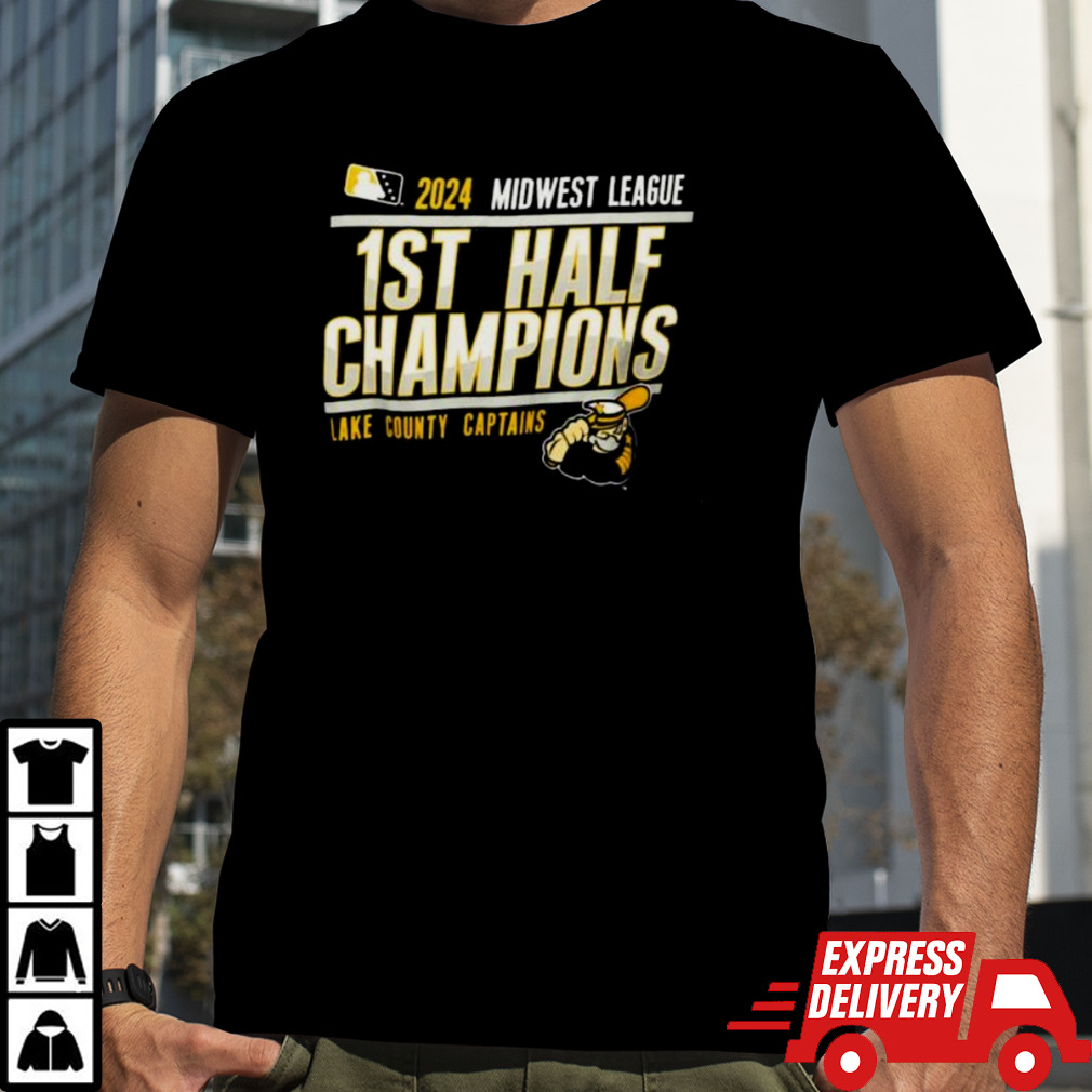 Lake County Captains 2024 Midwest League 1st Half Champions shirt