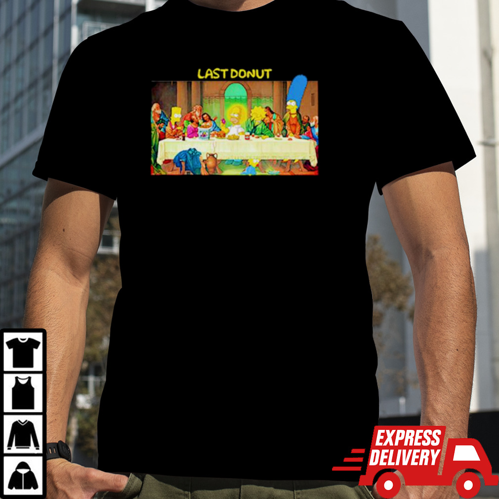 Last donut Simpsons the last supper parody shirt