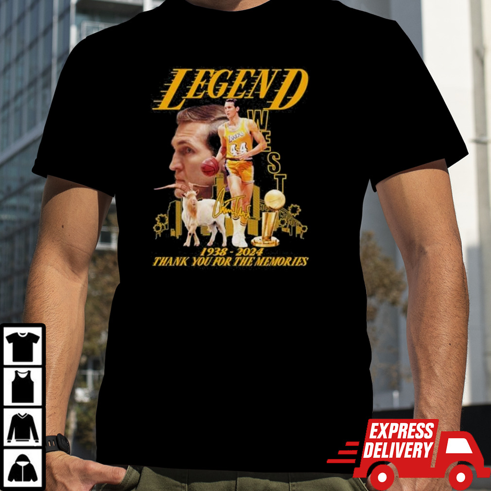 Legend 44 Jerry West Thank You For The Memories Signature Shirt