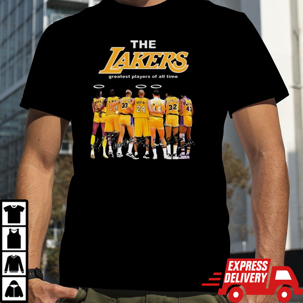 Los Angeles Lakers The Lakers Greatest Players Of All Time Signatures shirt