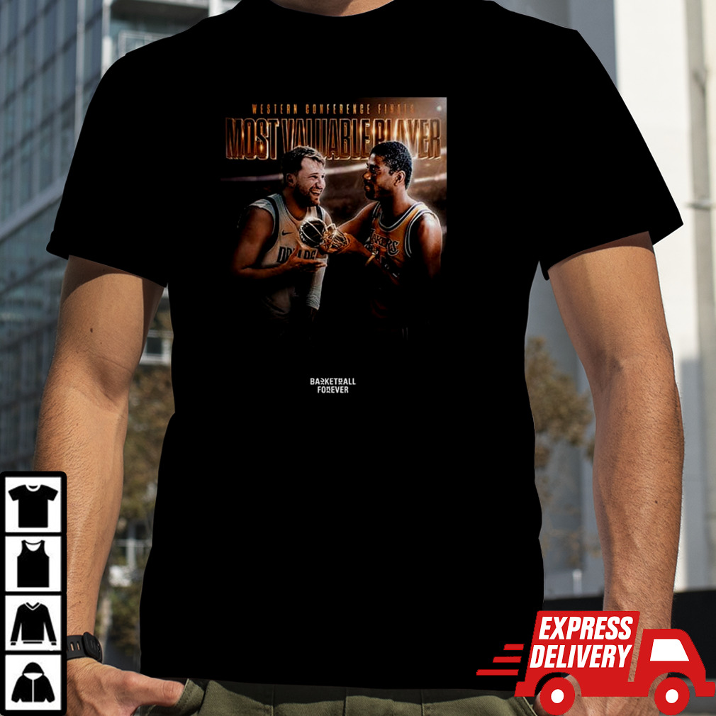 Luka Doncic Wins The Magic Johnson Trophy As The Western Conference Finals MVP NBA 2024 shirt