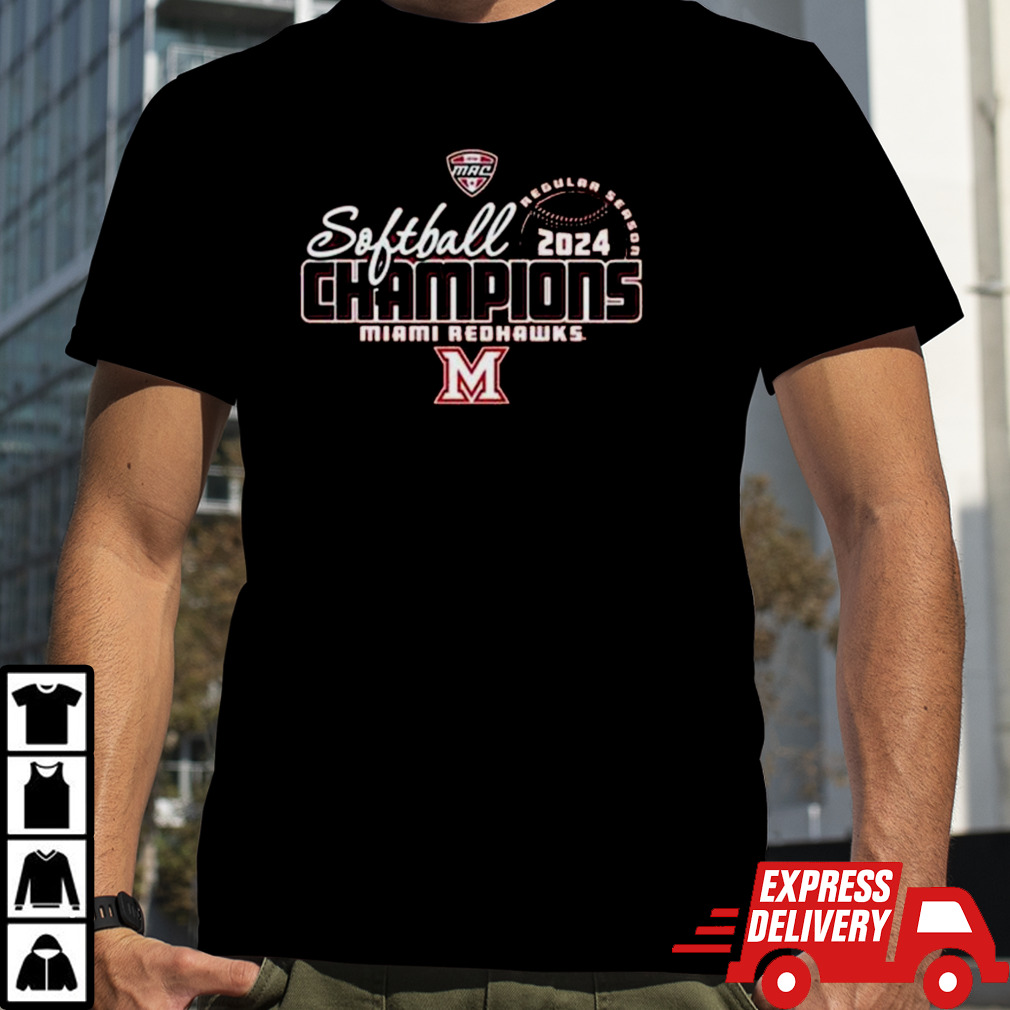 Miami Redhawks 2024 Mac Softball Champions T-shirt