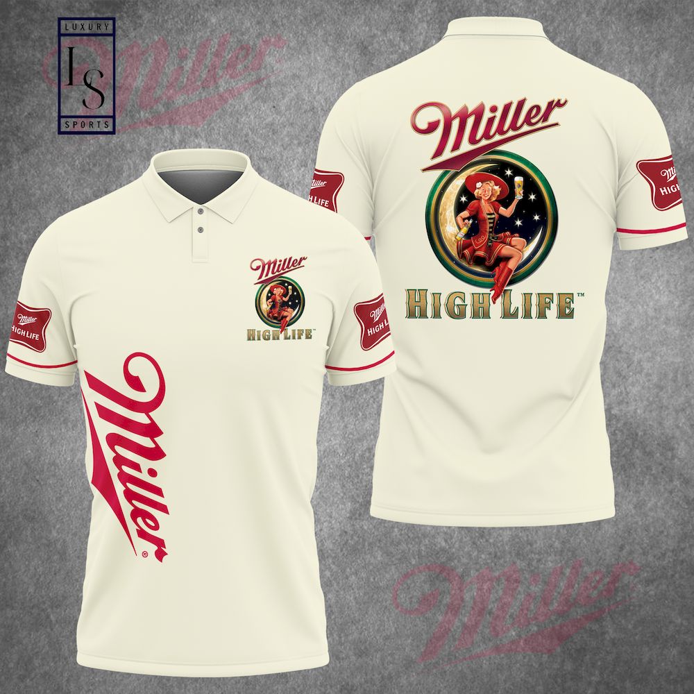 Miller High Life Drinking Polo Shirt