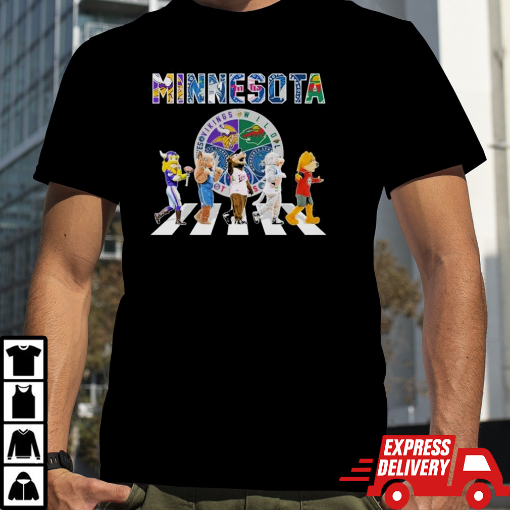 Minnesota Mascots Sports Teams Abbey Road Shirt