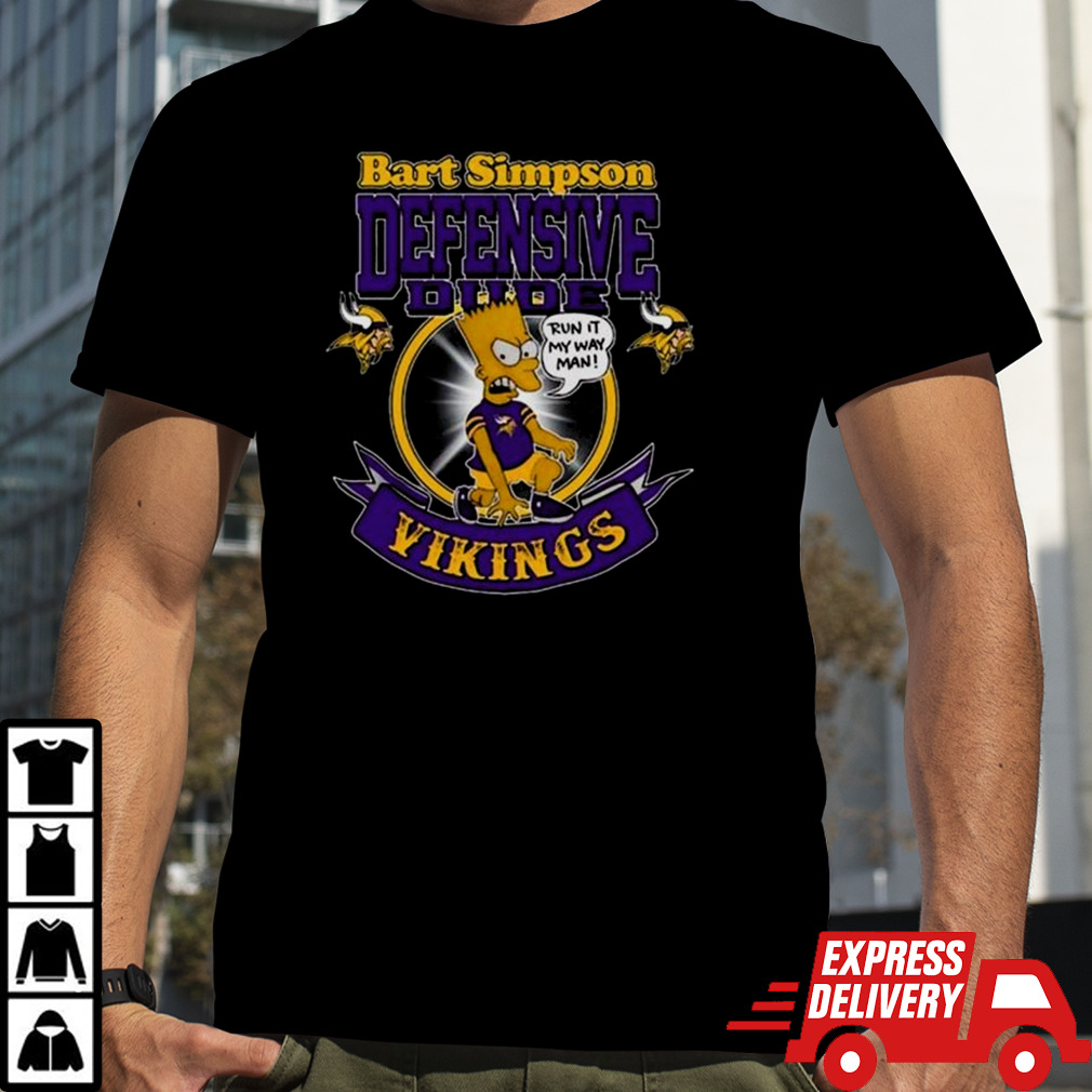 Minnesota Vikings NFL Bart Simpson Defensive Dude 2024 Shirt