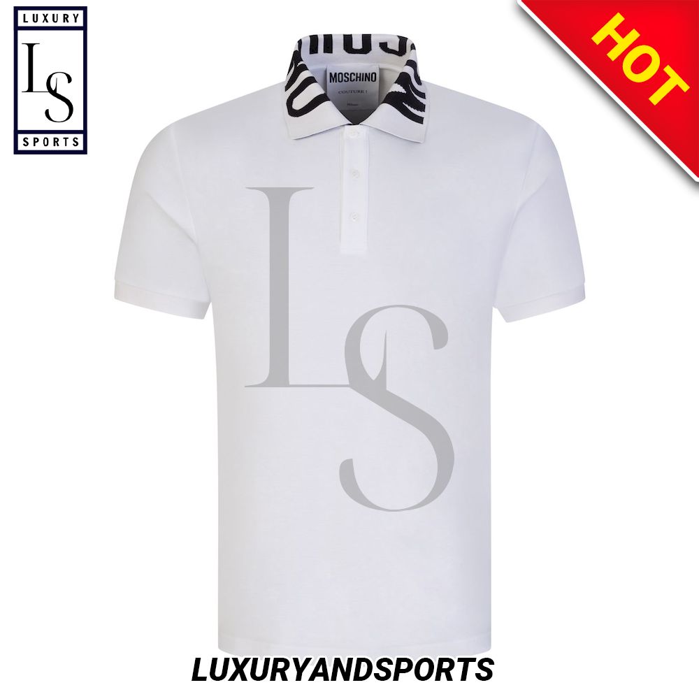 Moschino Logo Collar Polo Shirt