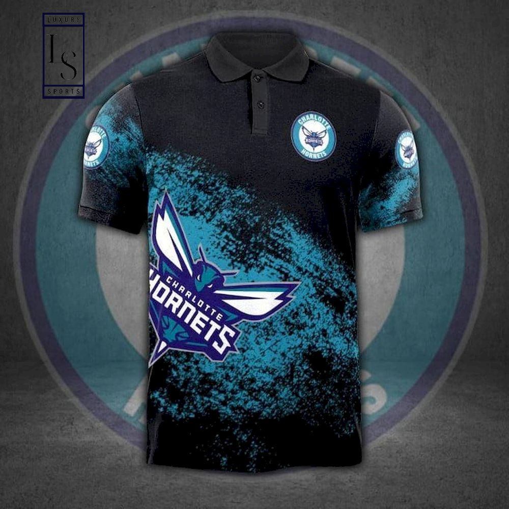 NBA Charlotte Hornets 3D Polo Shirt