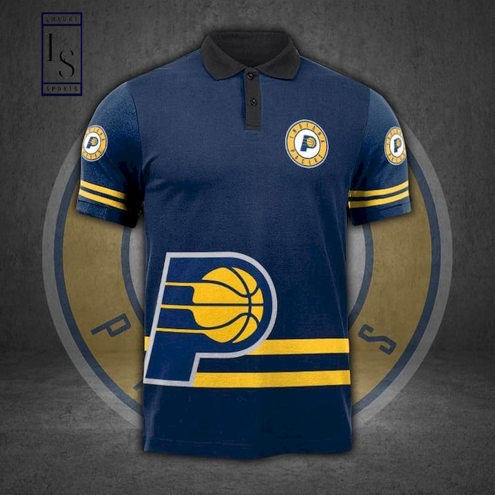 NBA Indiana Pacers Warriors 3D Polo Shirt