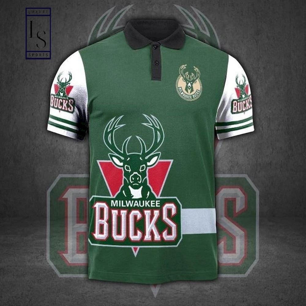 NBA Milwaukee Bucks 3D Polo Shirt