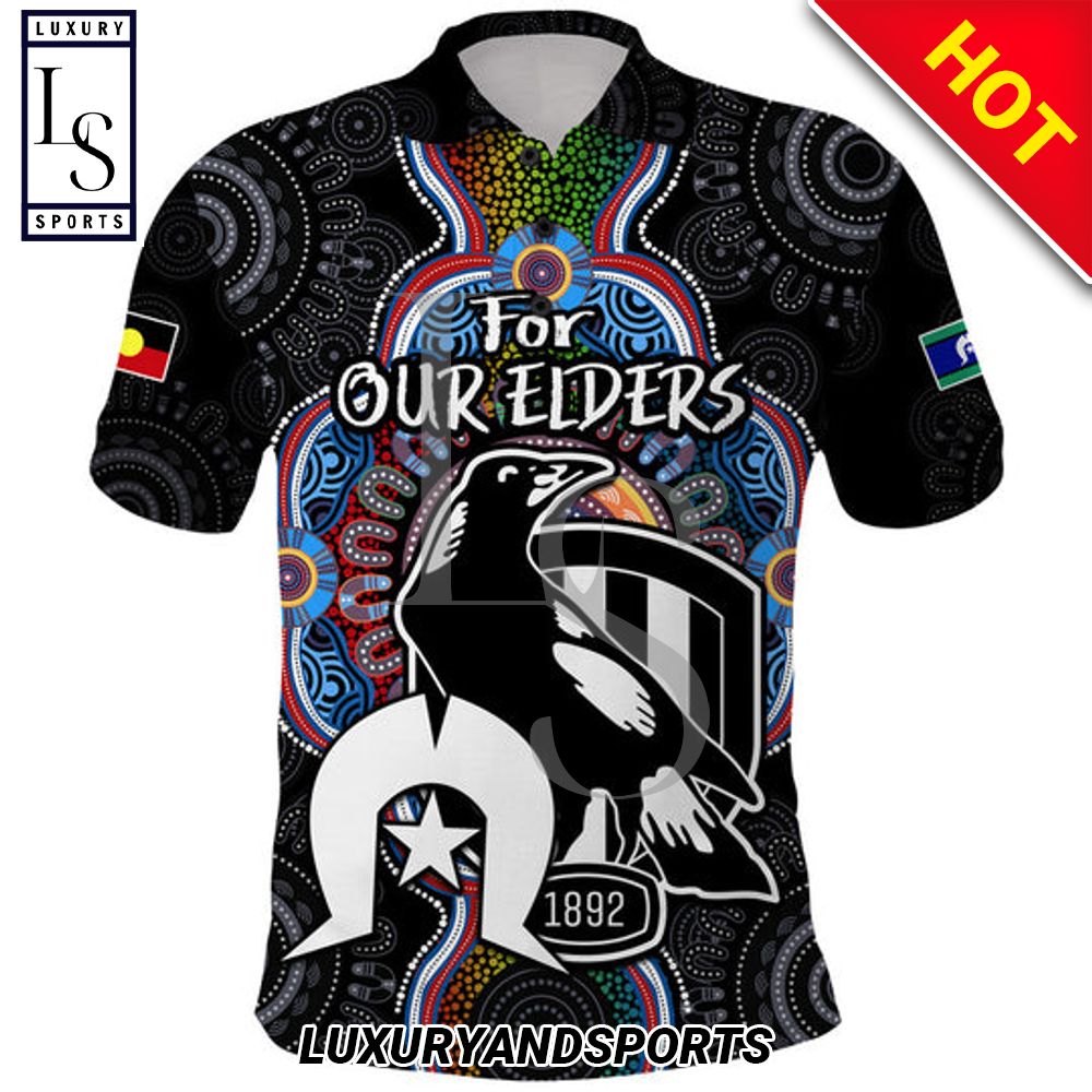 Personalized Magpies Football NAIDOC Week 2023 Indigenous Polo Shirt