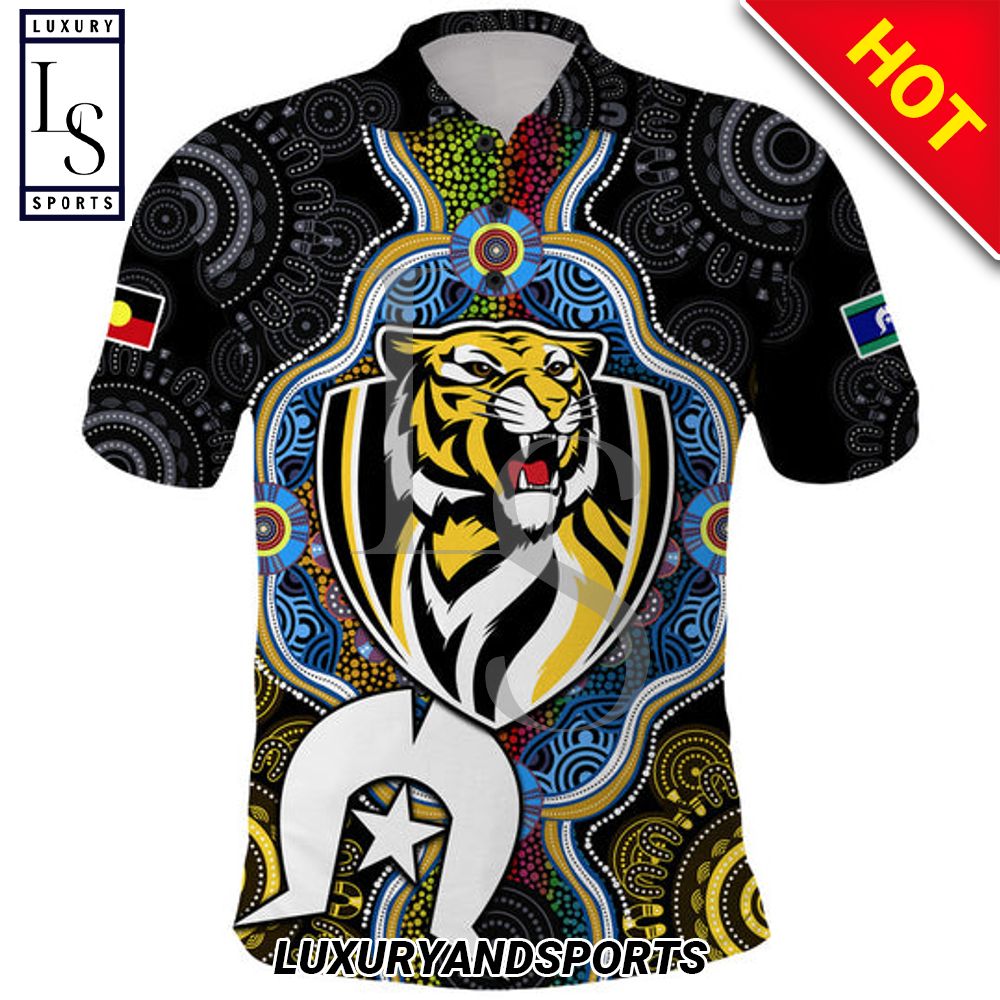 Personalized Richmond Tigers Football NAIDOC Week Indigenous Polo Shirt