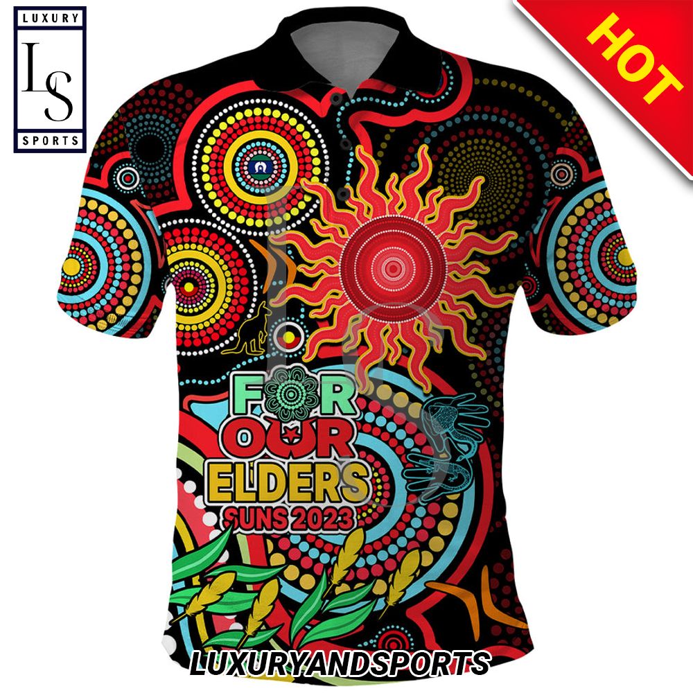 Personalized Suns Football Aboriginal Art NAIDOC Indigenous Tribal Polo Shirt