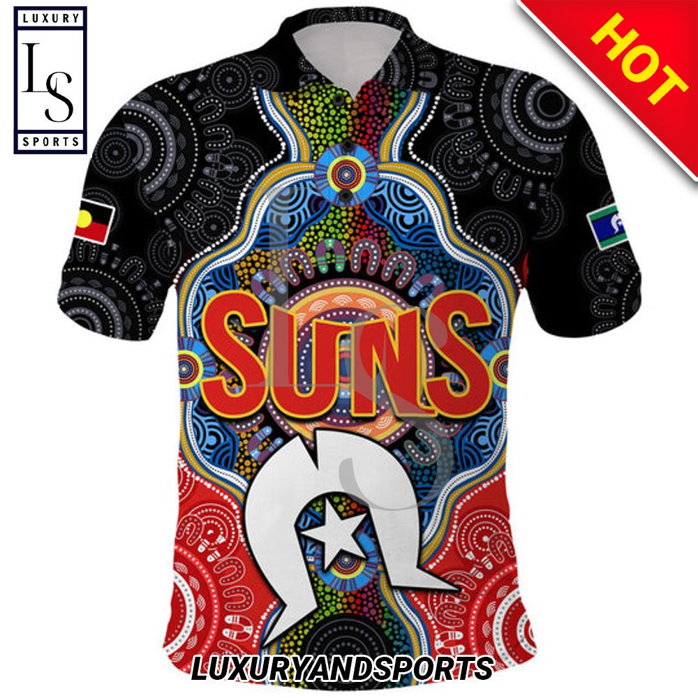 Personalized Suns Football NAIDOC Week Indigenous Polo Shirt