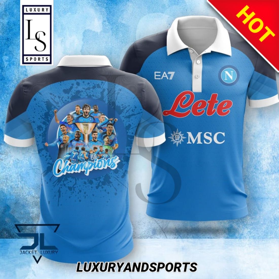 SSC Napoli Scudetto Champions Polo Shirt