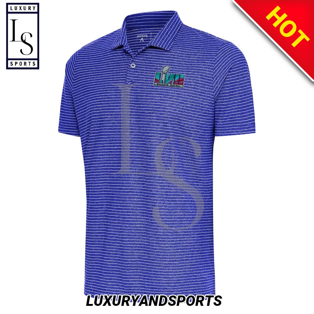 Super Bowl LVII Antigua Heather Royal Esteem Polo Shirt