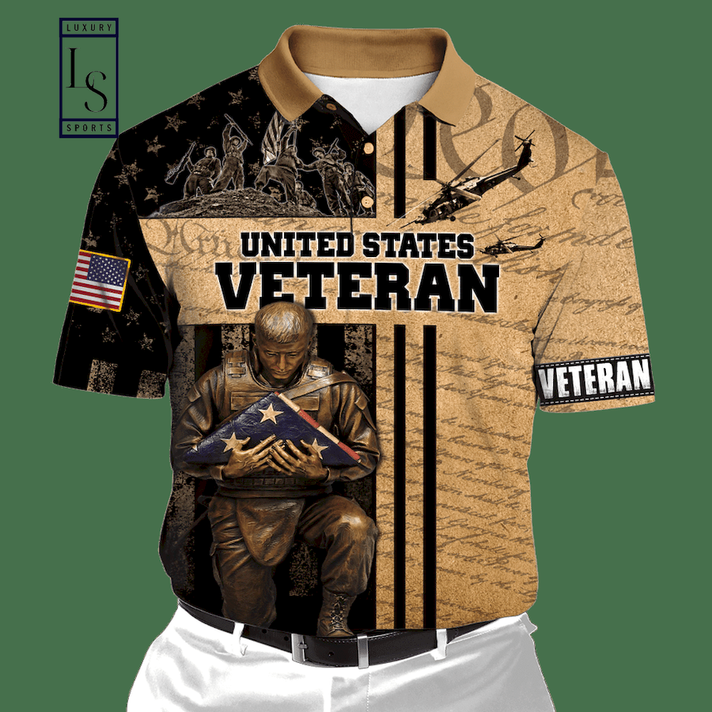 US Veteran Honor The Fallen Unisex Beige Polo Shirt