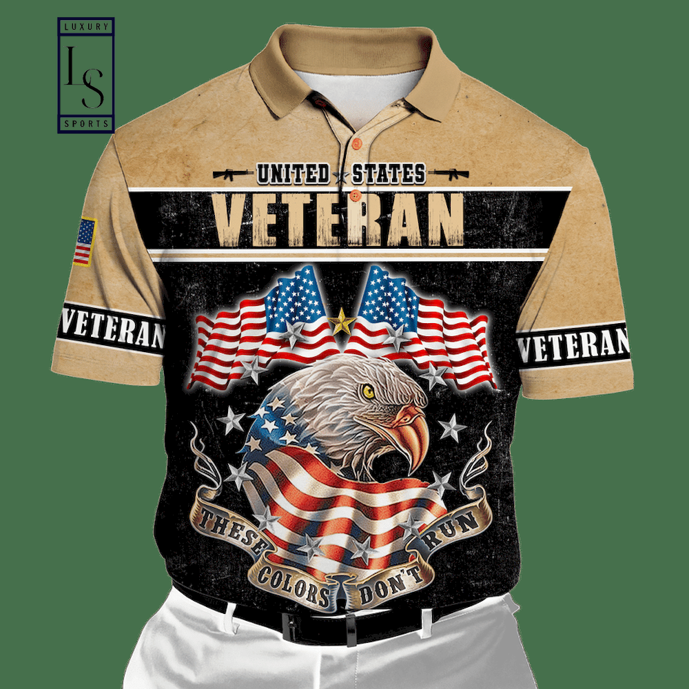 US Veteran These Color Don't Run Polo Shirt