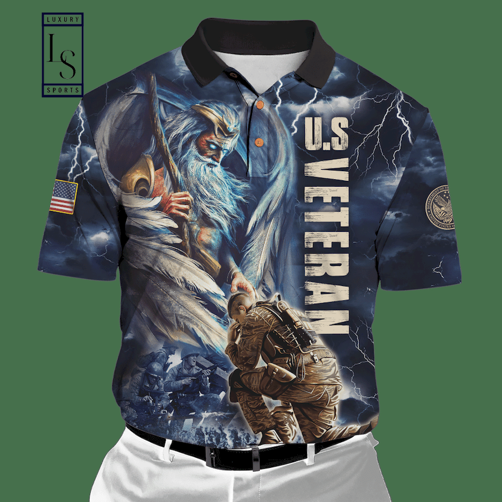 US Veteran Zeus And The Solider Unisex Polo Shirt