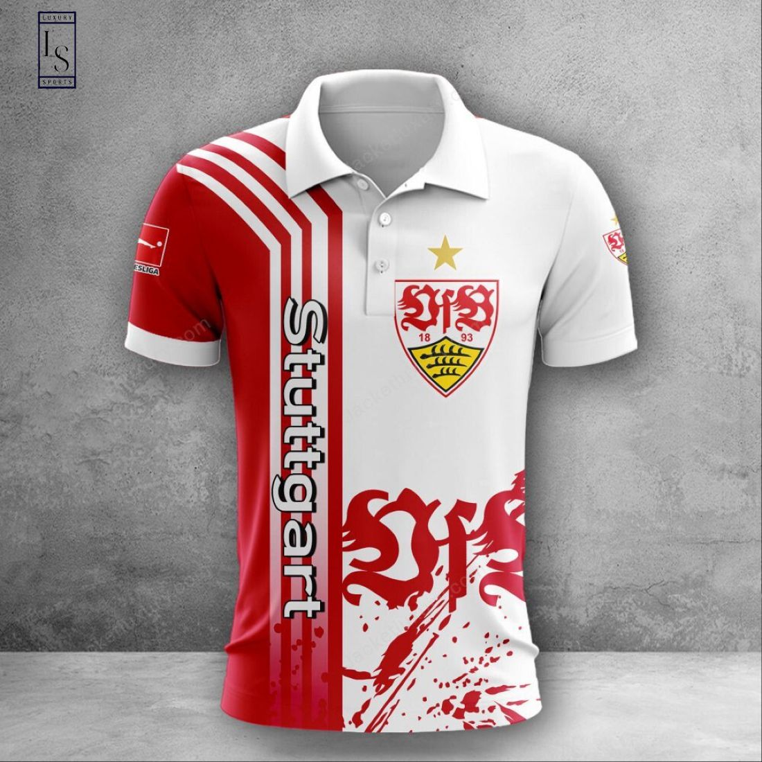 VfB Stuttgart 3D Bundesliga Polo Shirt Luxury & Sports Store