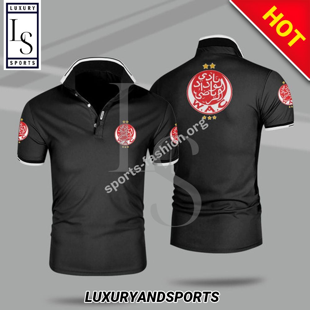 Wac Wydad Ac Black Polo Shirt