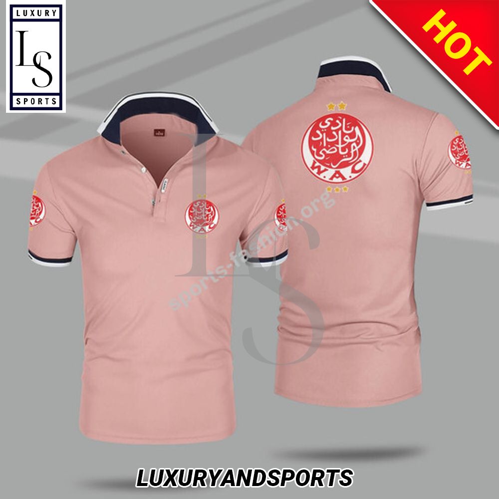 Wac Wydad Ac Pink Polo Shirt