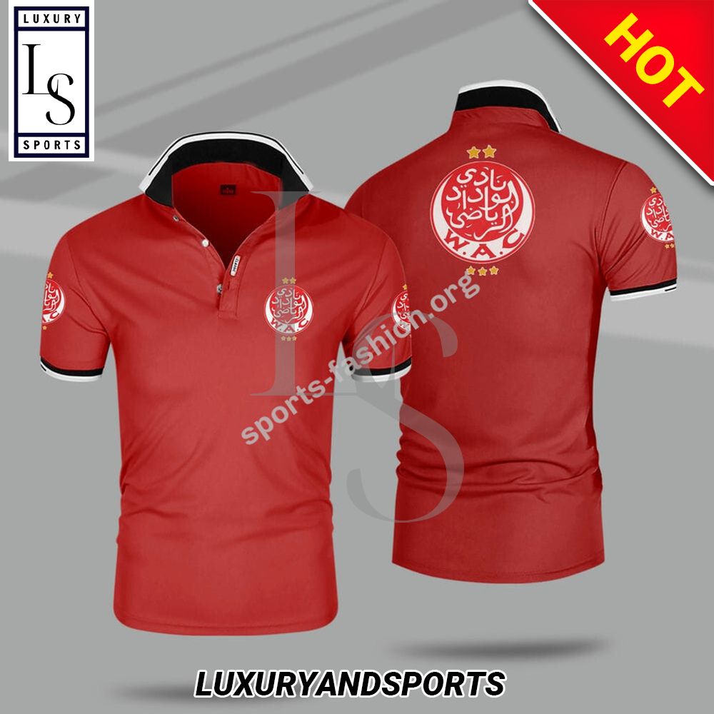 Wac Wydad Ac Red Polo Shirt