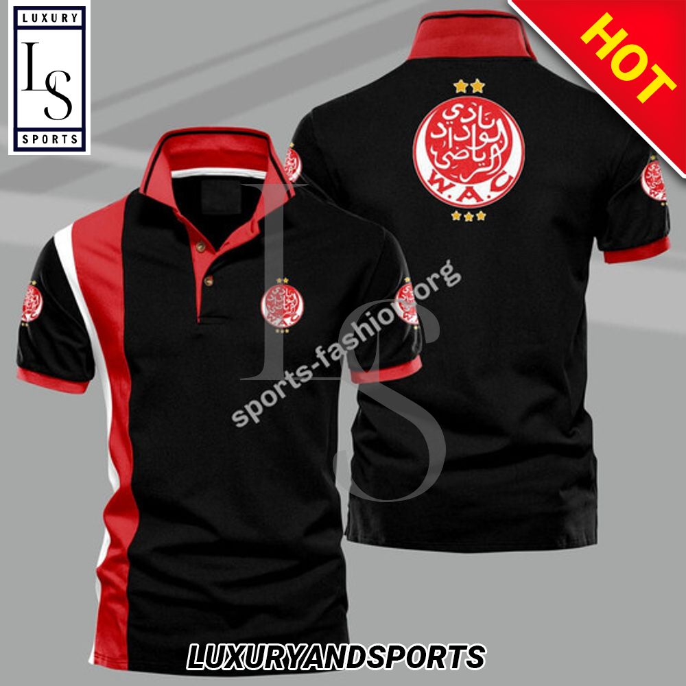 Wydad Ac Black Red Polo Shirt