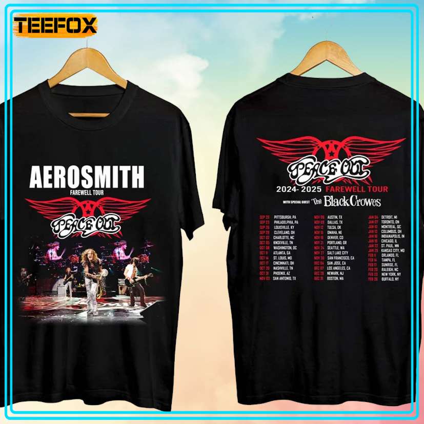 Aerosmith 2024-2025 North American Farewell Tour Music T-Shirt