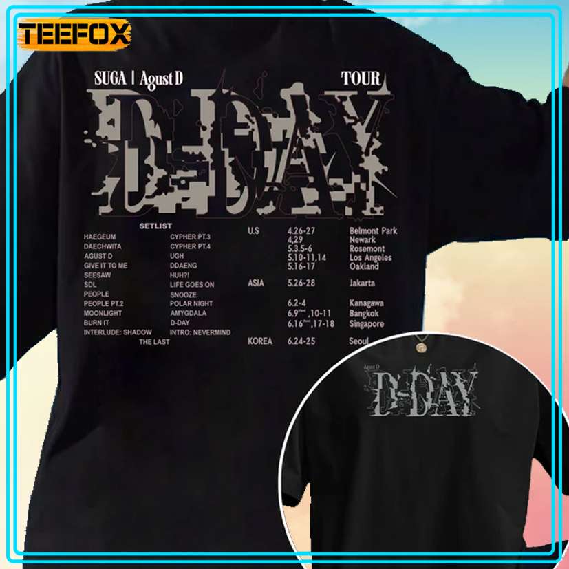 Agust D D Day Tour 2023 Unisex T-Shirt