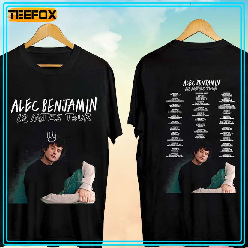 Alec Benjamin - 12 Notes Tour 2024 Music T-Shirt