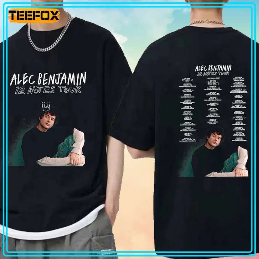 Alec Benjamin - 12 Notes Tour 2024 Music Unisex T-Shirt