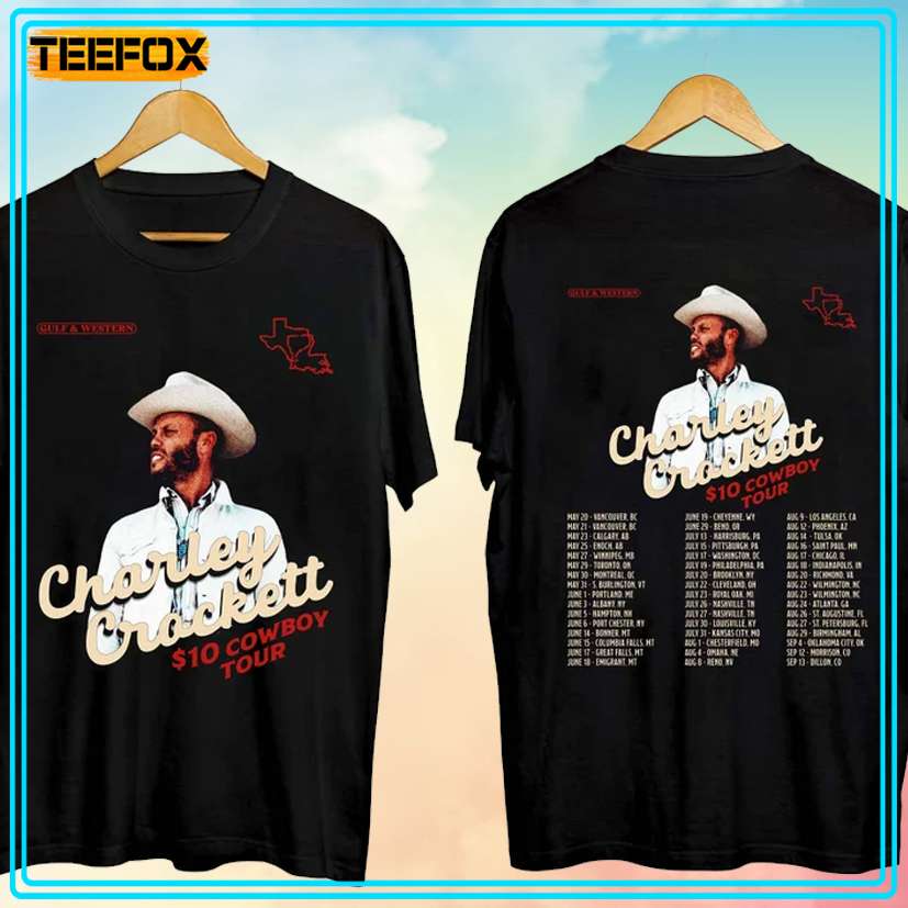 Charley Crockett 10 Dollars Cowboy Tour 2024 Unisex T-Shirt