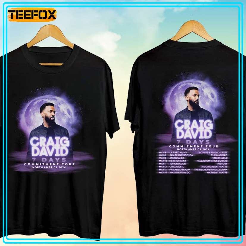 Craig David - 7 Days Commitment Tour 2024 Unisex T-Shirt