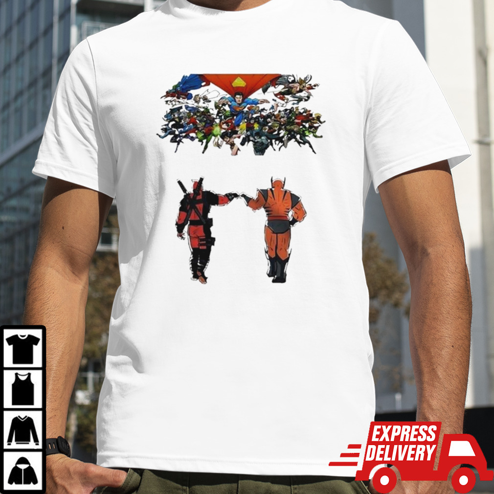 Deadpool And Wolverine Vs Dc Comic Movies 2024 T-shirt