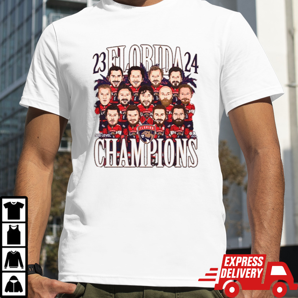 Florida Panthers 2024 Stanley Cup Champions Bobblehead T Shirt