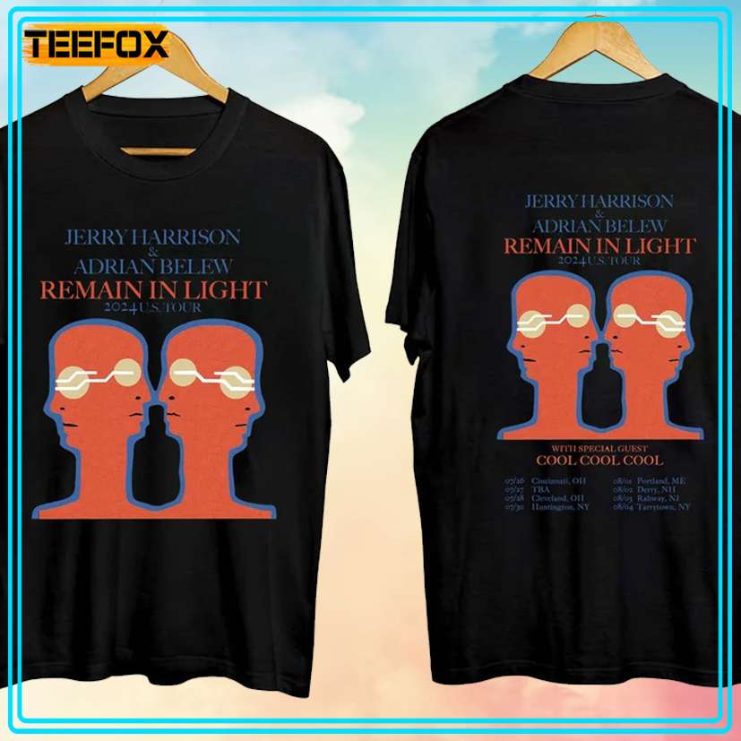 Jerry Harrison and Adrian Belew Remain In Light Tour 2024 T-Shirt